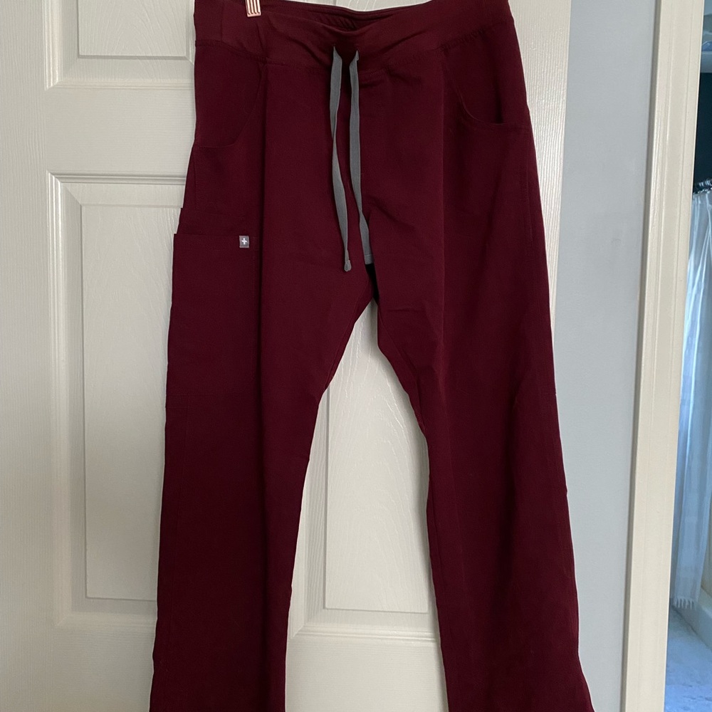 Figs Maroon Scrub Pants MP